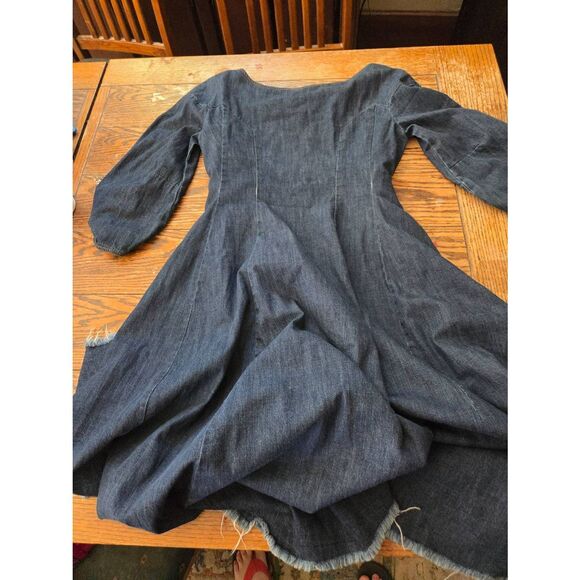 Rachel Comey Prairie Paneled Midi Dress in Blue Denim Sz 2 - Picture 3 of 4